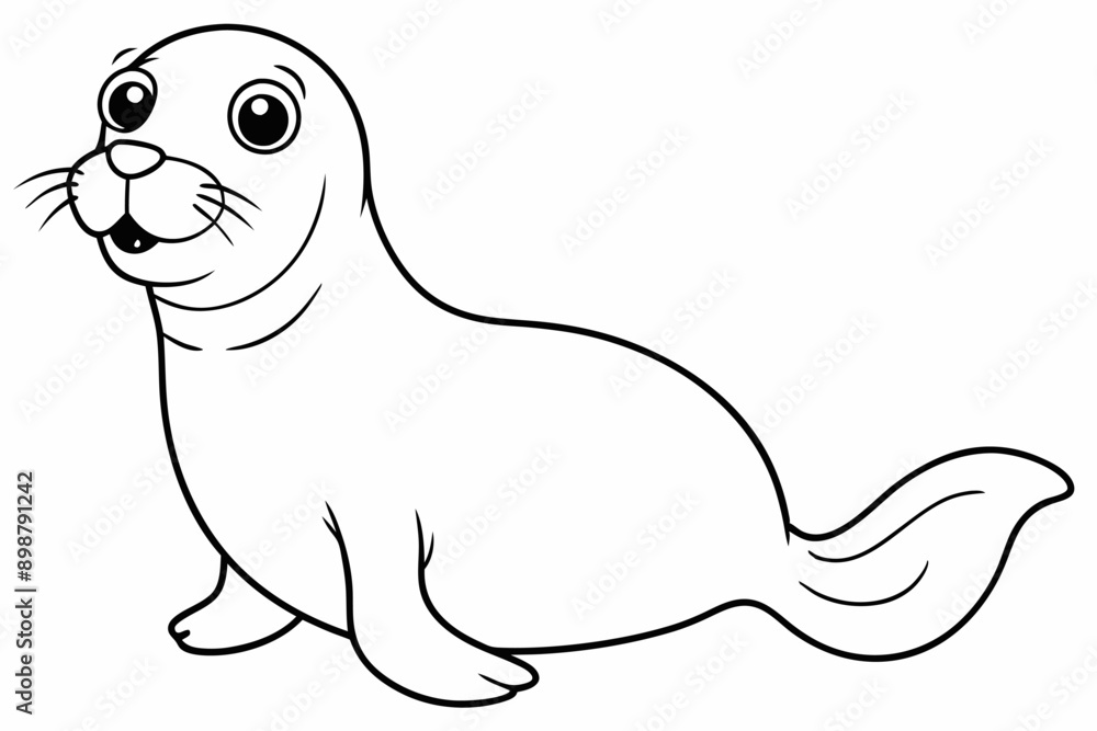 Funny Seal Vector Illustration with White Background Cartoons, Clipart, Line Art Design, Funny seal vector art cartoon, clipart, line art on white background. Perfect for creative designs Funny Seal Vector Illustration with White Background Cartoons, Clipart, Line Art Design, Funny seal vector art cartoon, clipart, line art on white background. Perfect for creative designs