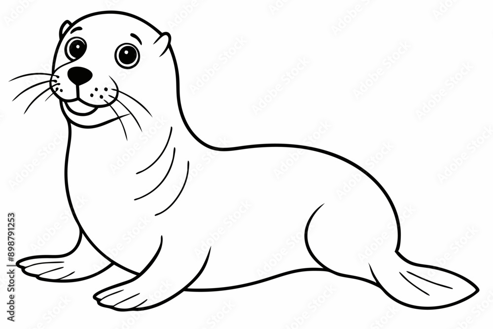 Funny Seal Vector Illustration with White Background Cartoons, Clipart, Line Art Design, Funny seal vector art cartoon, clipart, line art on white background. Perfect for creative designs Funny Seal Vector Illustration with White Background Cartoons, Clipart, Line Art Design, Funny seal vector art cartoon, clipart, line art on white background. Perfect for creative designs