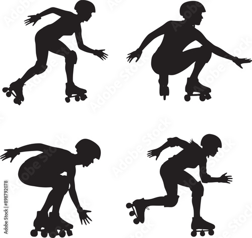 Roller Skating Silhouette