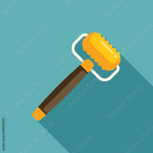 Clothes brush with wooden handle for removing dust and lint from clothing