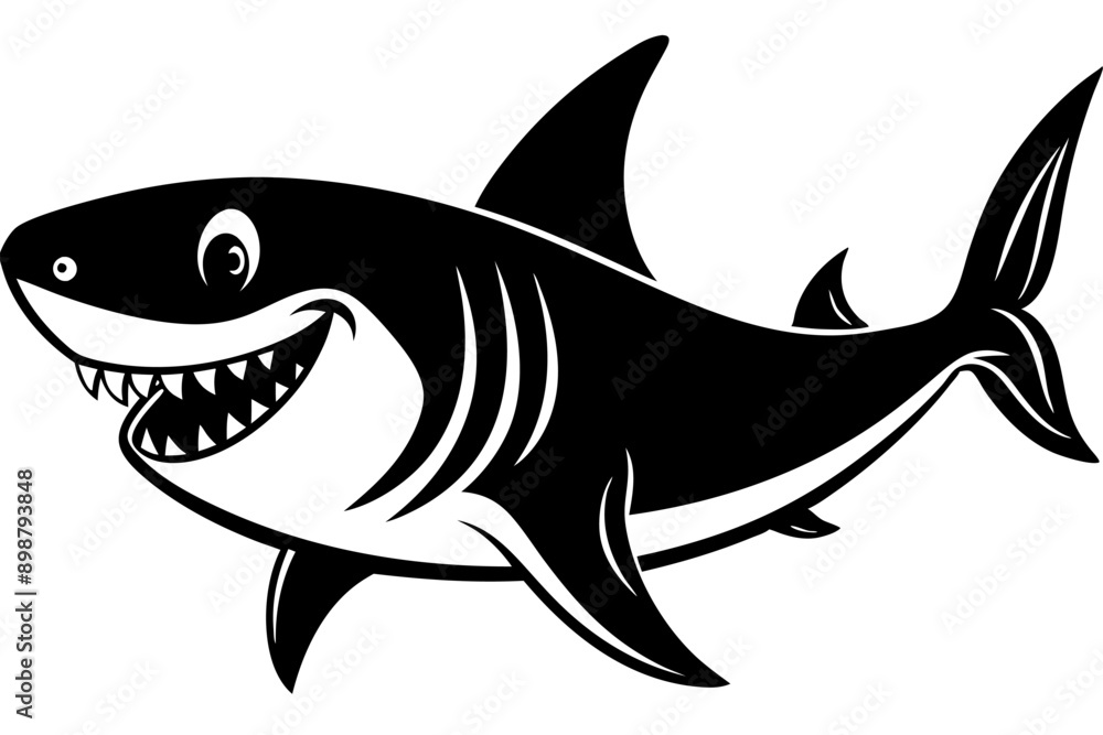 Funny Shark Vector Illustration, Cartoons, Clipart, and Line Art Design on White Background, Cute and funny shark illustration in vector, cartoon, clipart, and line art design on white background. Funny Shark Vector Illustration, Cartoons, Clipart, and Line Art Design on White Background, Cute and funny shark illustration in vector, cartoon, clipart, and line art design on white background.