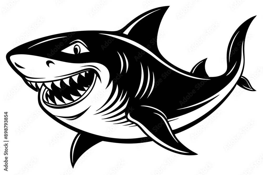 Funny Shark Vector Illustration, Cartoons, Clipart, and Line Art Design on White Background, Cute and funny shark illustration in vector, cartoon, clipart, and line art design on white background. Funny Shark Vector Illustration, Cartoons, Clipart, and Line Art Design on White Background, Cute and funny shark illustration in vector, cartoon, clipart, and line art design on white background.