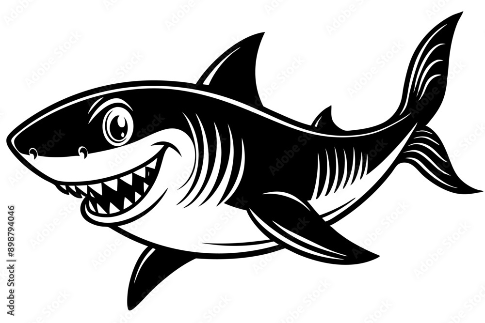 Funny Shark Vector Illustration, Cartoons, Clipart, and Line Art Design on White Background, Cute and funny shark illustration in vector, cartoon, clipart, and line art design on white background. Funny Shark Vector Illustration, Cartoons, Clipart, and Line Art Design on White Background, Cute and funny shark illustration in vector, cartoon, clipart, and line art design on white background.