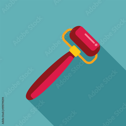 Jade roller massaging and relaxing face skin, beauty treatment tool