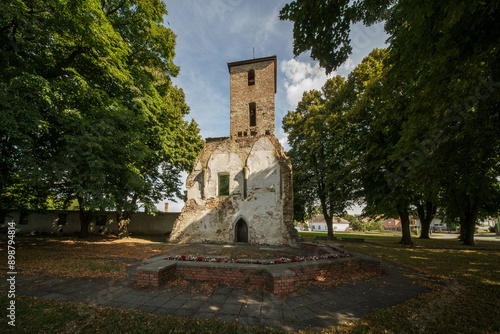 Unknown temple ruin in Zalaszentgrot, Zala county, Hungary. photo