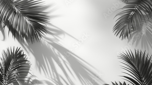 Palm Leaves in Black and White
