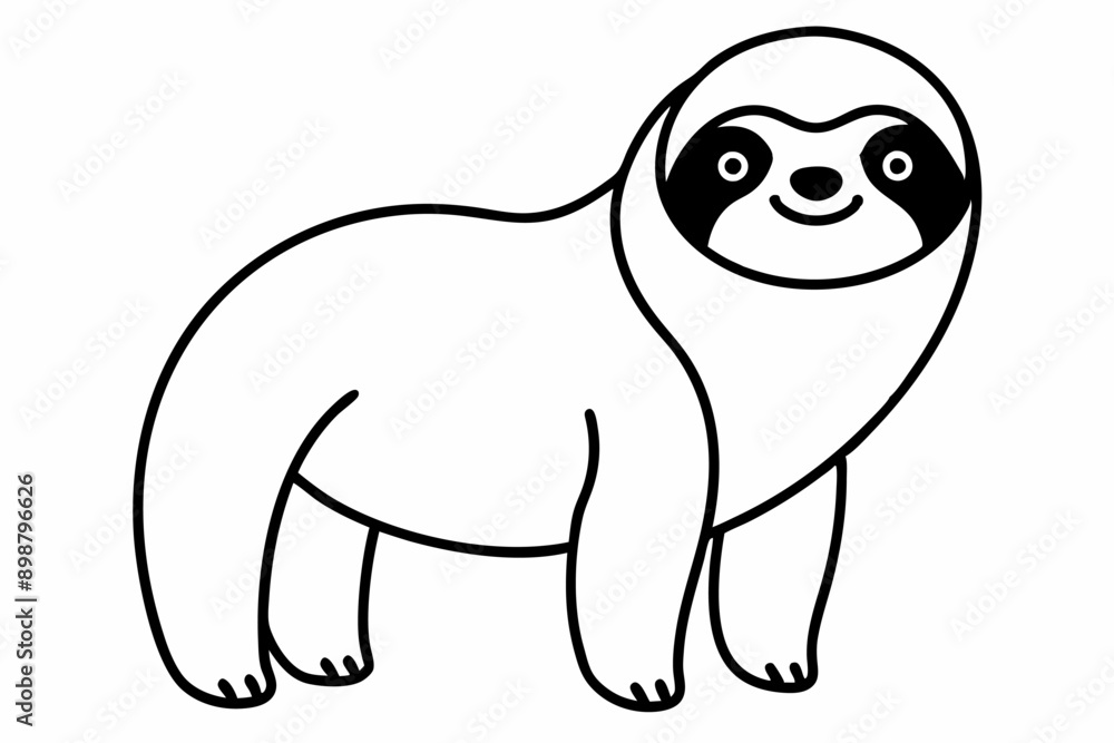 Funny Sloth Vector Illustration Cartoon Clipart Line Art Design, Funny sloth illustration with white background, perfect for vector, cartoon, clipart, and line art designs Funny Sloth Vector Illustration Cartoon Clipart Line Art Design, Funny sloth illustration with white background, perfect for vector, cartoon, clipart, and line art designs