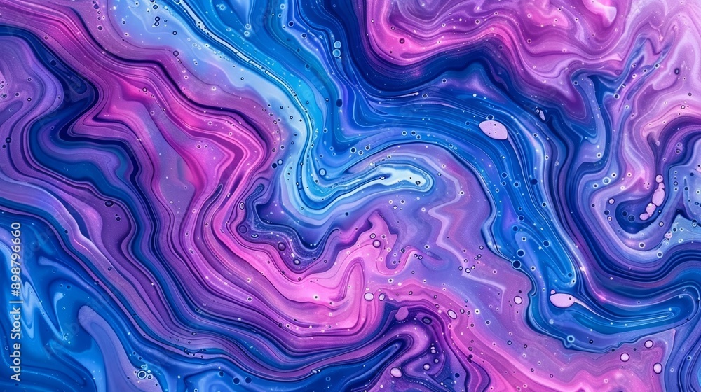 Blue and purple tone abstract fluid art painting with color blending and circular patterns, ideal for use as a background Blue and purple tone abstract fluid art painting with color blending and circular patterns, ideal for use as a background