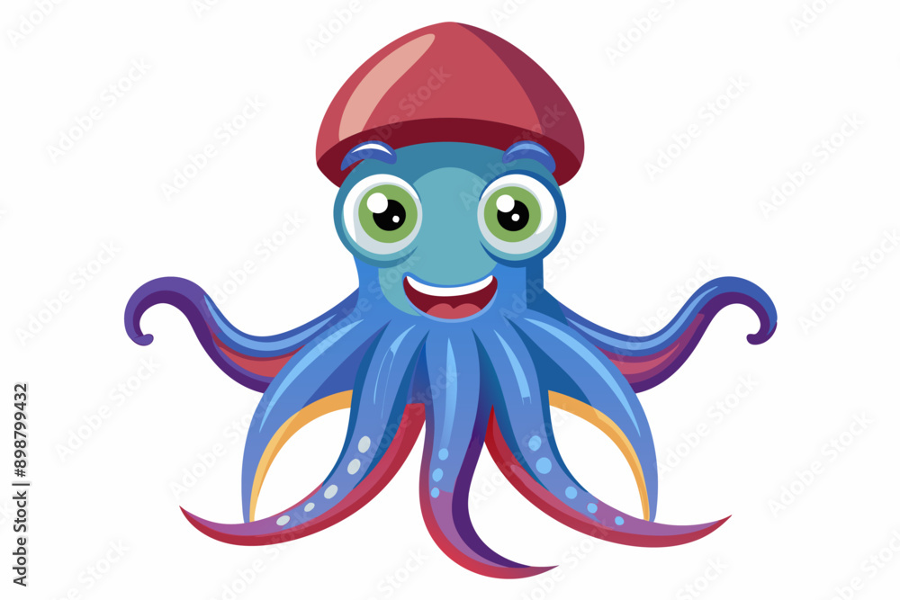 Funny Squid Vector Illustration with White Background Cartoons, Clipart, and Line Art Design, Funny squid vector with white background: cartoon, clipart, and line art design Funny Squid Vector Illustration with White Background Cartoons, Clipart, and Line Art Design, Funny squid vector with white background: cartoon, clipart, and line art design