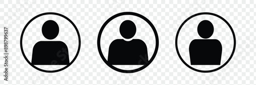 User icon. A vector illustration depicting  face silhouettes or icons, serving as avatars or profiles for unknown or anonymous individuals. The illustration portrays a user portrait. User vector icon.