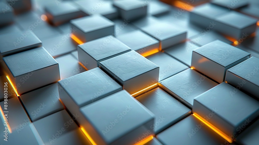 A set of cubes arranged against a backdrop of wall or floor, illuminated by overhead lighting A set of cubes arranged against a backdrop of wall or floor, illuminated by overhead lighting