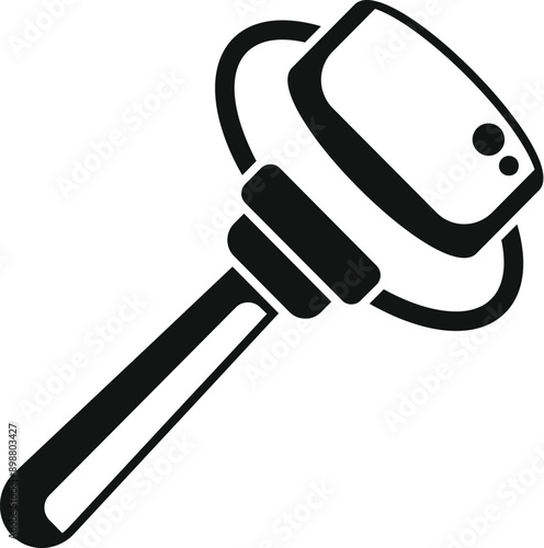 Simple icon of an electric beater mixing food for baking, a must have tool for modern kitchens