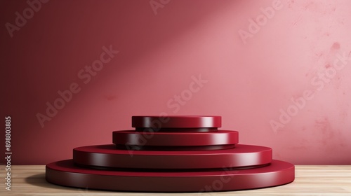 Potted Plant on Red Table