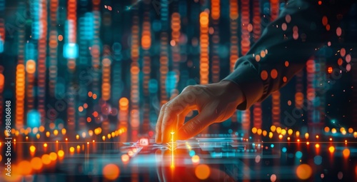 Closeup of Hand Interacting With Digital Interface
