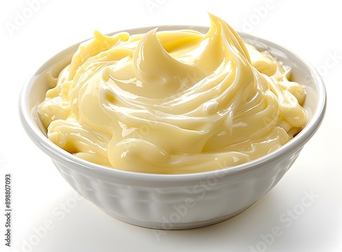 Bowl of smooth and creamy mayonnaise