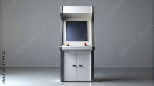 Blank screen gaming arcade machine for custom design  rendering  mockup  customizable  template  gaming  entertainment