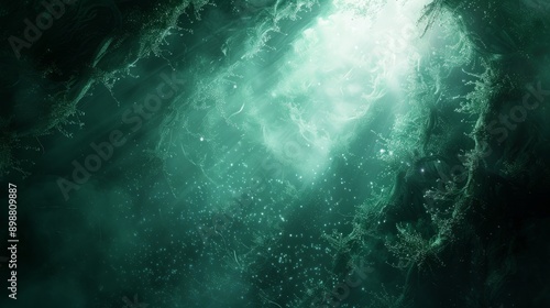 Wallpaper Mural Underwater light rays illuminating murky depths in a mysterious aquatic environment Torontodigital.ca