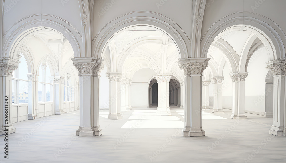 interior of the baroque cathedral church noterdam of the assumption of our person with many detailed arches interior of the baroque cathedral church noterdam of the assumption of our person with many detailed arches