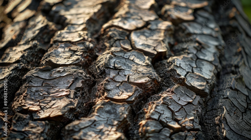 Detailed texture of a lime tree trunk captured in soft evening light