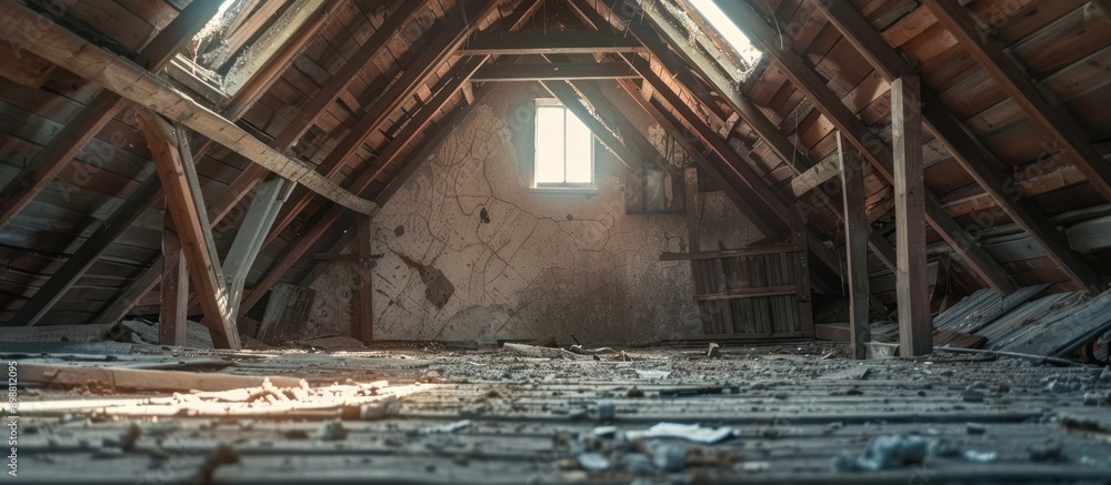 Dusty Attic with Sunbeams Dusty Attic with Sunbeams