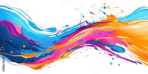 Wallpaper Mural swirling brush strokes and ribbon patterns on a dynamic abstract background Torontodigital.ca