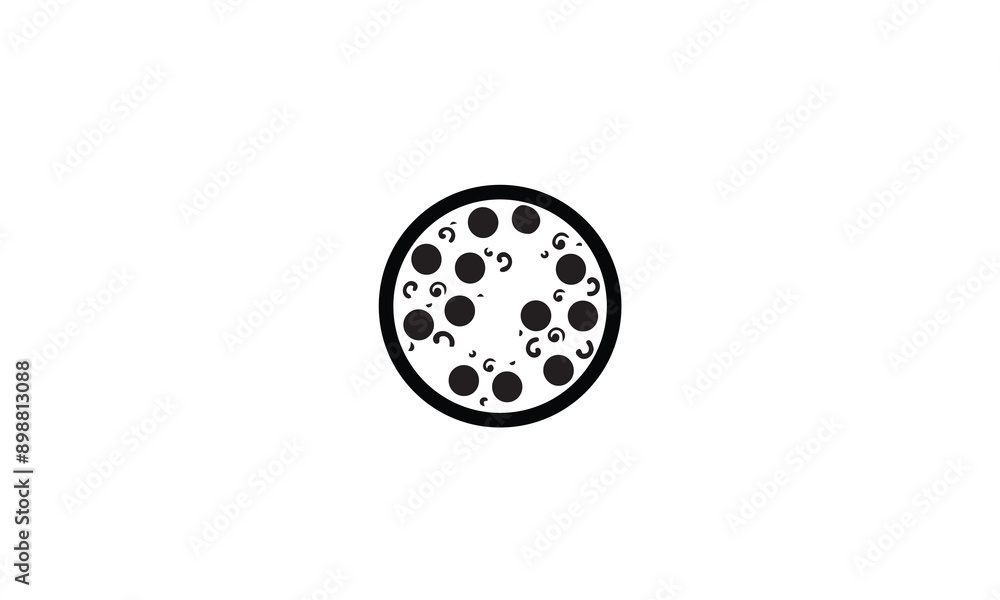 Hand drawn logo pizza slice silhouette and modern black on white background Hand drawn logo pizza slice silhouette and modern black on white background