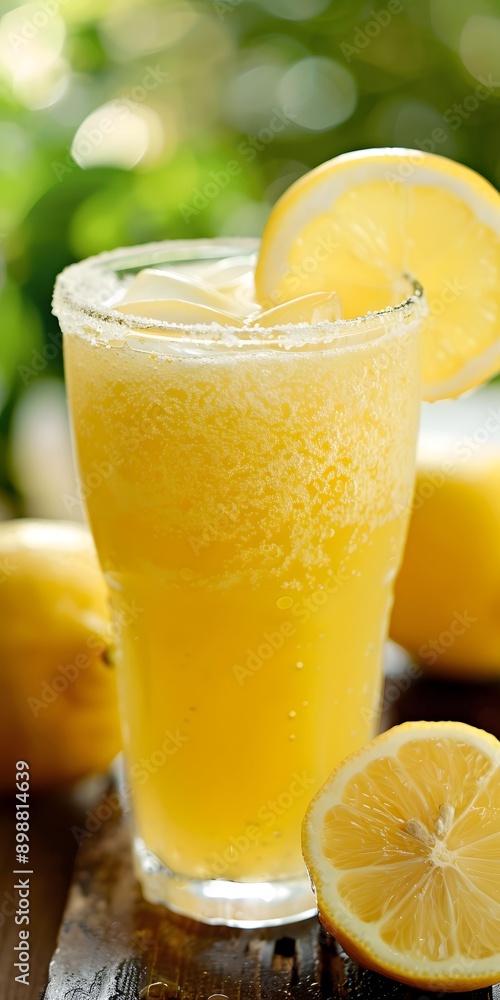 Glass of Lemonade with Lemon Slices and Ice Glass of Lemonade with Lemon Slices and Ice