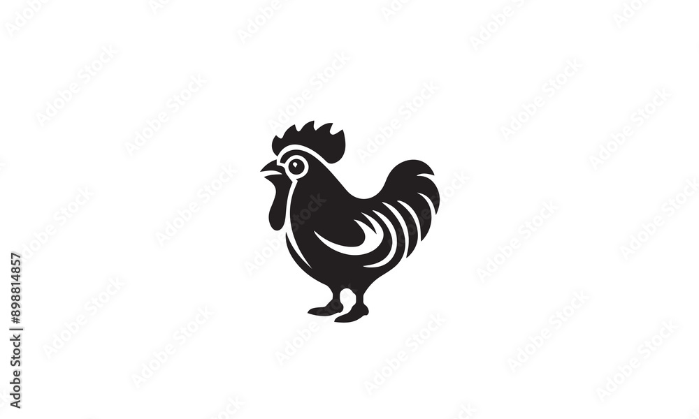 chicken leg logo black simple line art on white background chicken leg logo black simple line art on white background