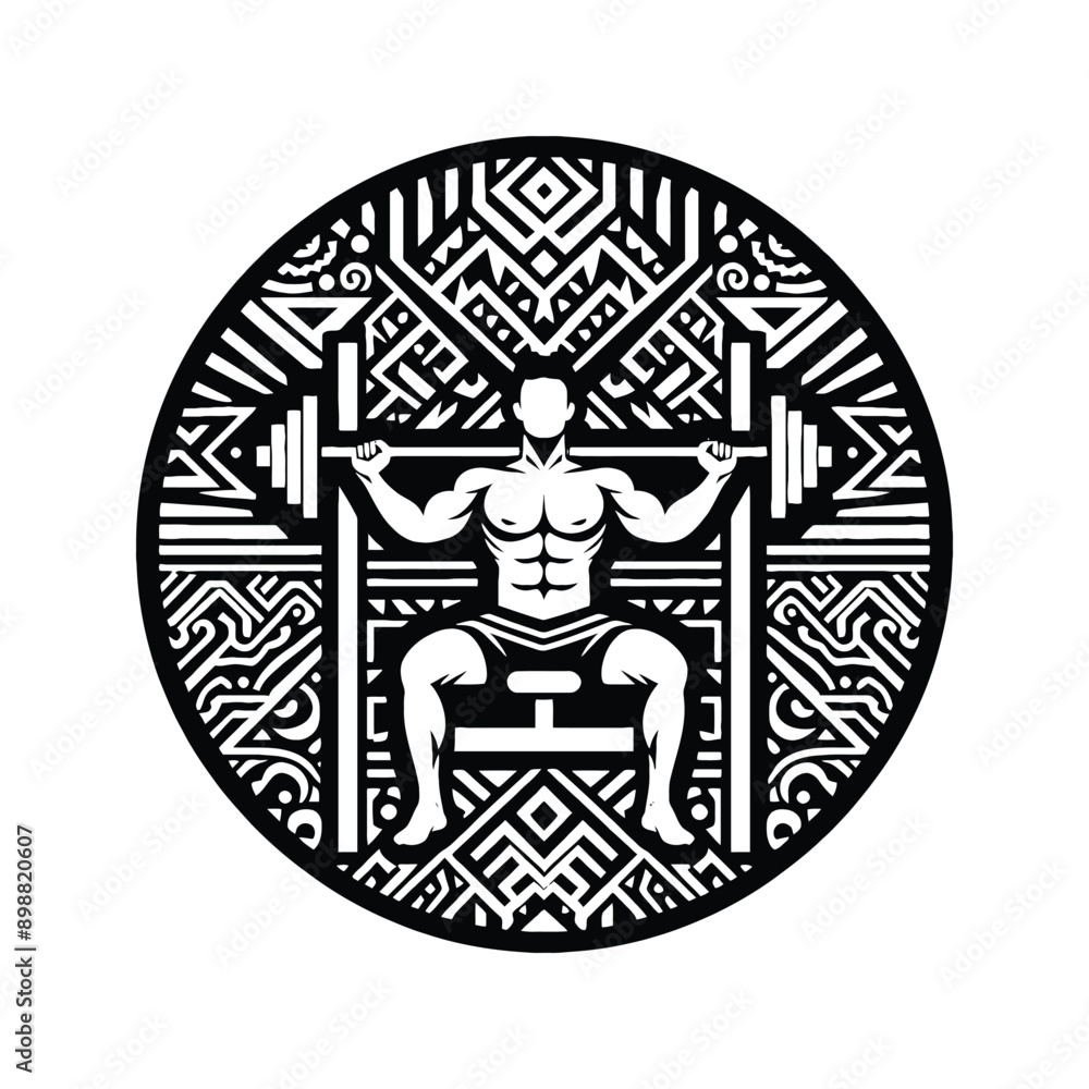 Obraz premium Bench press, weight lifting