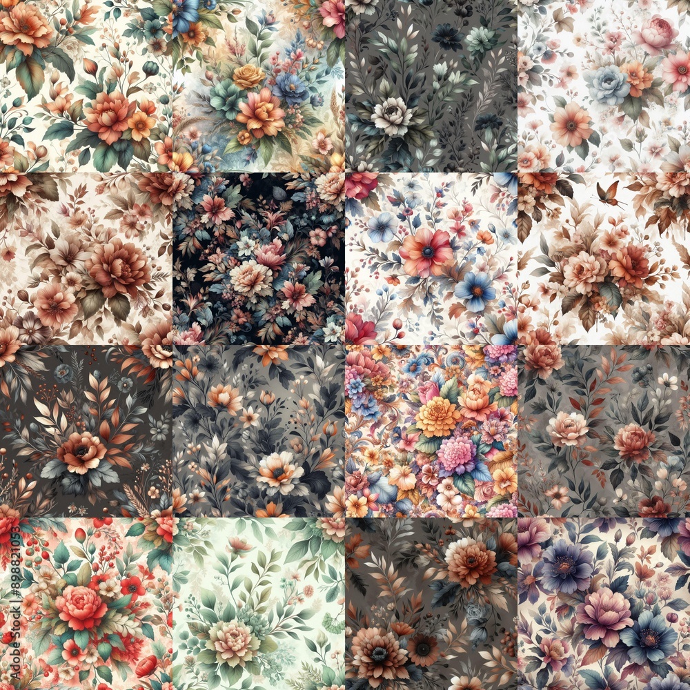 Watercolor flowers paint style backgrounds. AI generated illustration Watercolor flowers paint style backgrounds. AI generated illustration