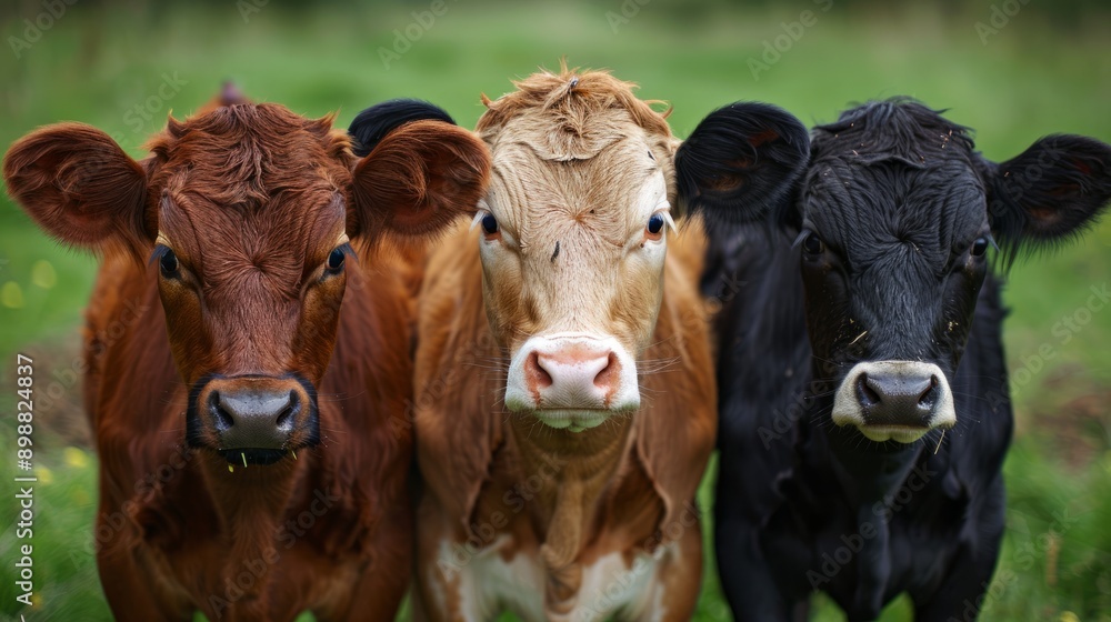 Symptoms of anthrax exposure in cattle in a green pasture setting Symptoms of anthrax exposure in cattle in a green pasture setting