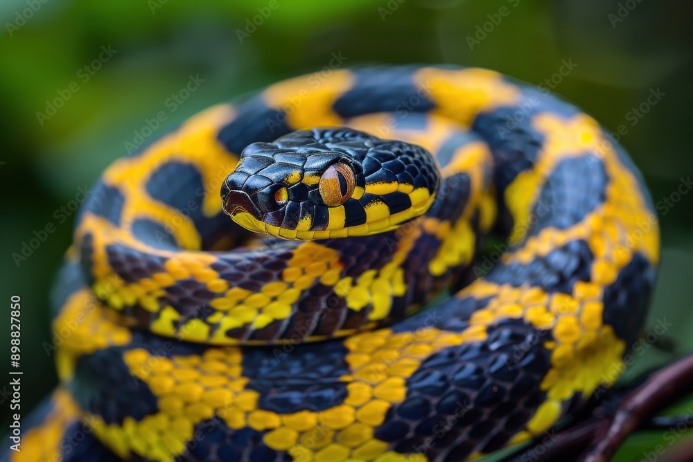 Dendrelaphis formosus snake on separate background Dendrelaphis formosus snake on separate background
