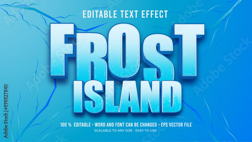 frost island editable text effect