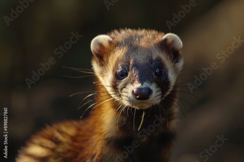 Domestic ferret is a tamed version of European common ferret