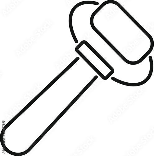 Line icon of an electric facial massager for a relaxing spa treatment