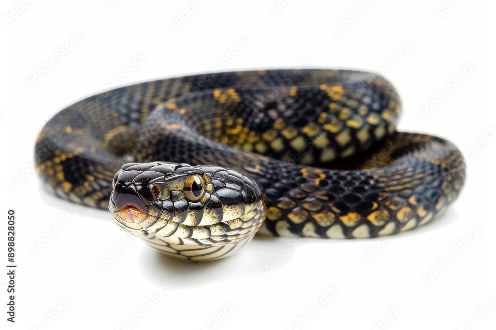 Obraz premium Isolated snake with markings on white background