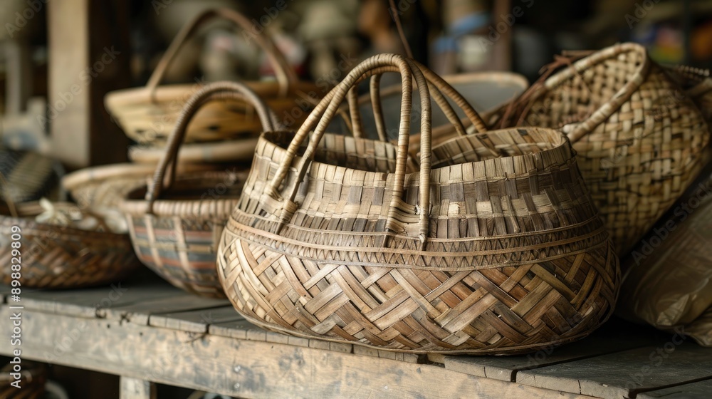 Bag crafted from buri palm Bag crafted from buri palm