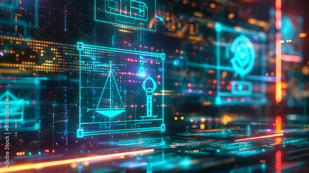 A computer screen with a lot of numbers and symbols. The numbers are in different colors and the symbols are in different shapes. The image is abstract and has a futuristic feel to it. A computer screen with a lot of numbers and symbols. The numbers are in different colors and the symbols are in different shapes. The image is abstract and has a futuristic feel to it.
