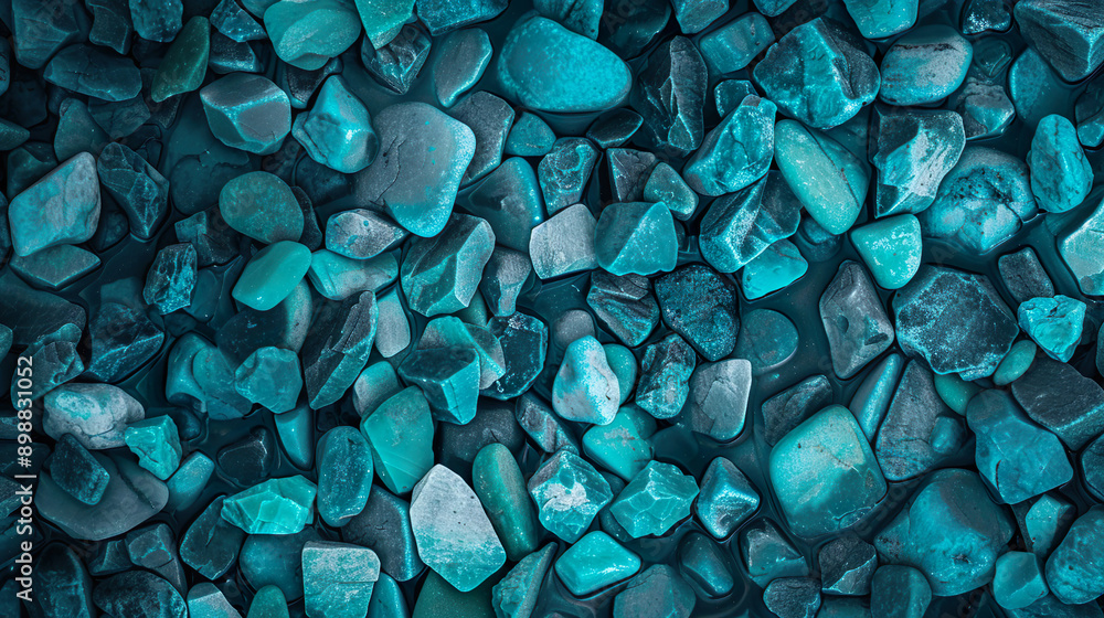 Artistic Layout with Turquoise Stone Chips Artistic Layout with Turquoise Stone Chips