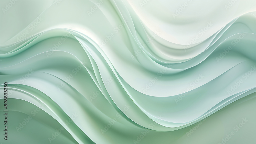 Soft Pastel Blue and Green Wavy Abstract Lines Soft Pastel Blue and Green Wavy Abstract Lines