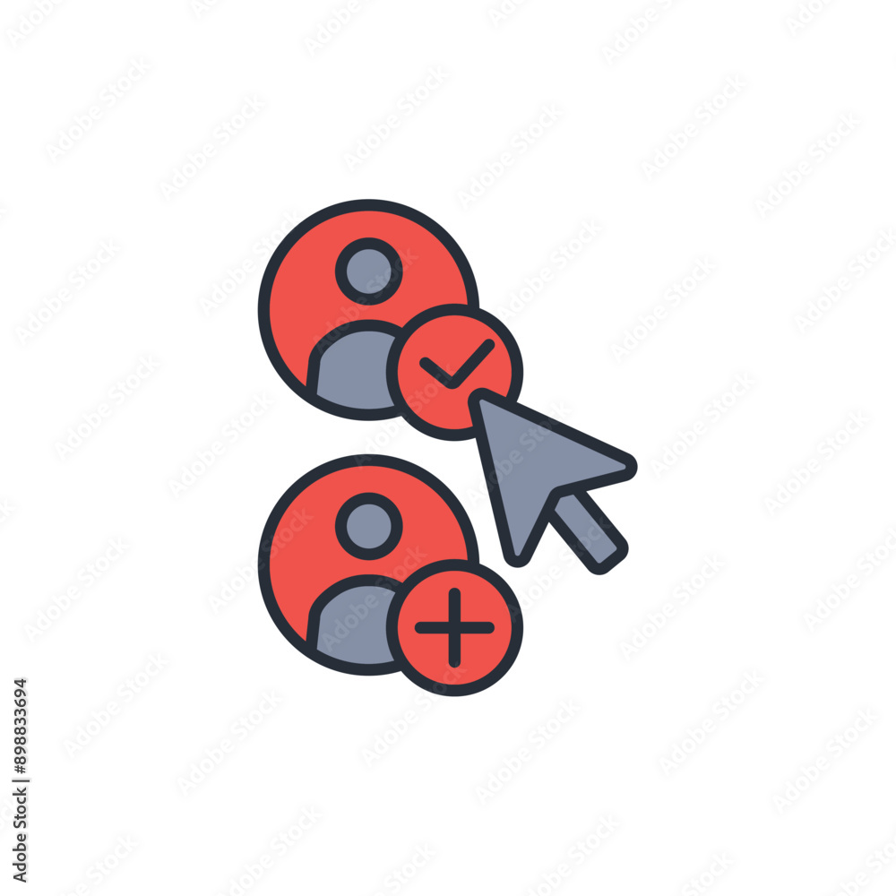 add friend icon. vector.Editable stroke.linear style sign for use web design,logo.Symbol illustration. add friend icon. vector.Editable stroke.linear style sign for use web design,logo.Symbol illustration.