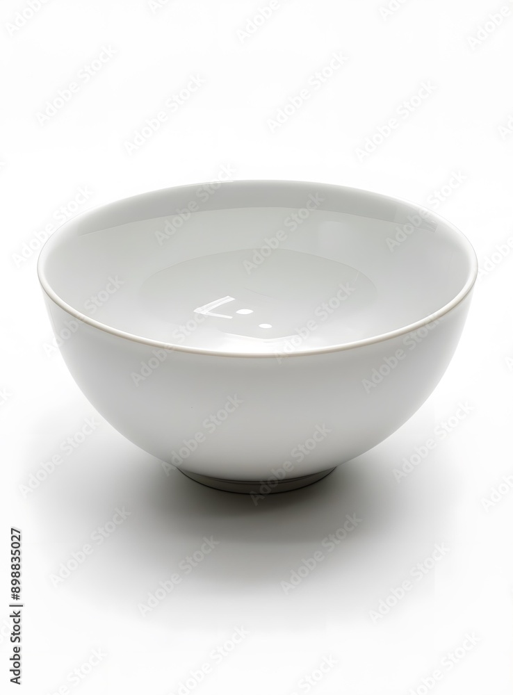 White Ceramic Bowl on White Background White Ceramic Bowl on White Background