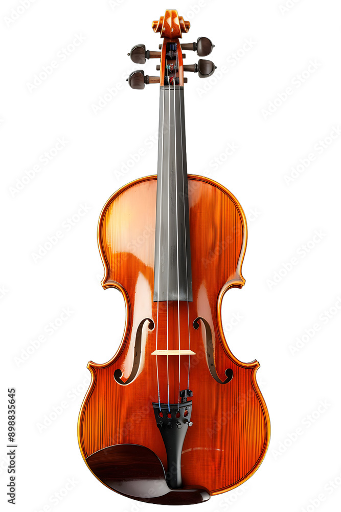 Fototapeta premium [Transparent Background PNG]Violin on White Background