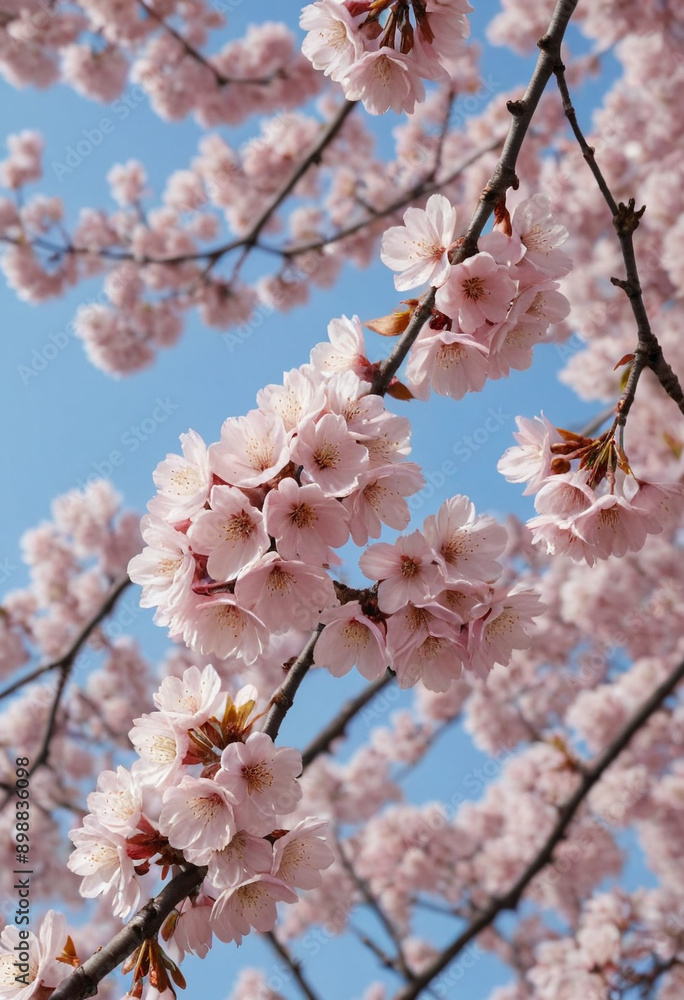Cherry blossoms in full bloom in spring. Cherry blossoms in full bloom in spring.
