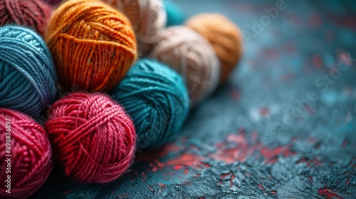 Pile of Yarn Balls on Table