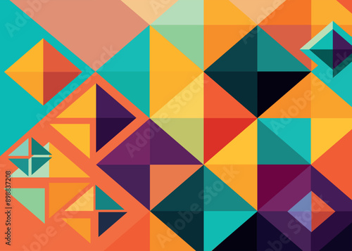 Background drawn with geometric shapes