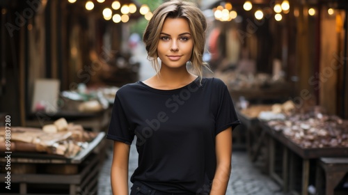Woman Wearing Sunglasses and Black Top