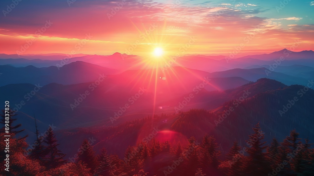 Colorful sunset in the Carpathian mountains. Ukraine, Europe. Colorful sunset in the Carpathian mountains. Ukraine, Europe.