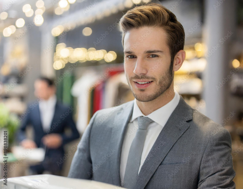 Obraz premium Ekspedient w butiku