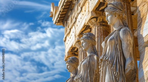 Kitan Travelers Experience the Acropolis in Athens During Bright Daylight photo